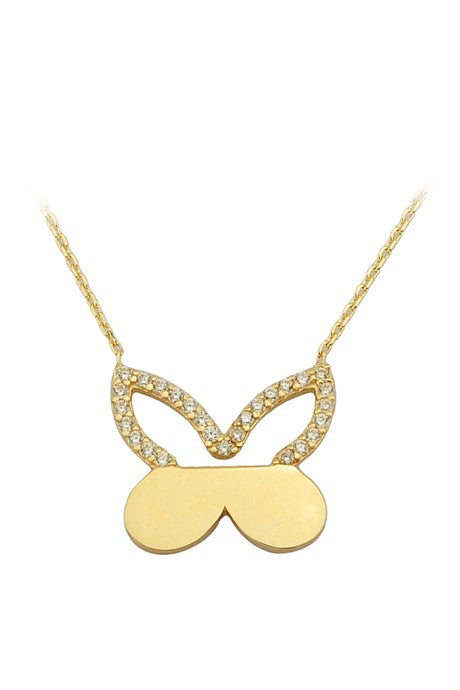 collar de mariposa de oro macizo | 14K (585) | 2,00 gramos