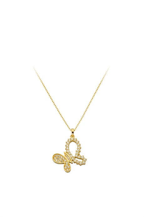 Collier papillon en or massif | 14K (585) | 2,52 grammes