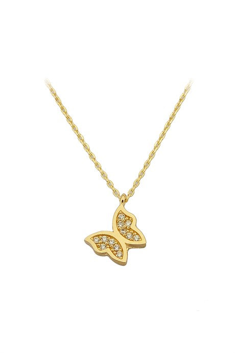 Solid Gold Butterfly Necklace | 14K (585) | 1.50 gr