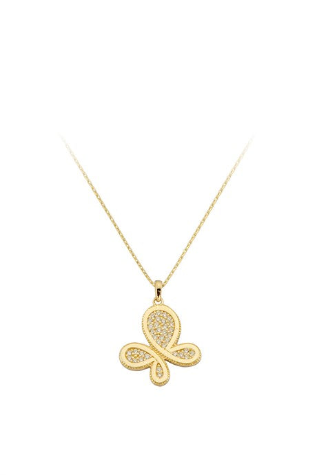 Solid Gold Butterfly Necklace | 14K (585) | 2.45 gr