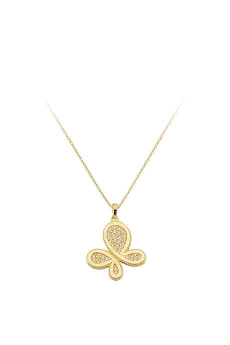 Collier papillon en or massif | 14K (585) | 2,45 grammes