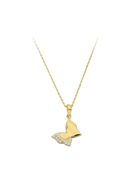 Solid Gold Butterfly Necklace | 14K (585) | 1.72 gr