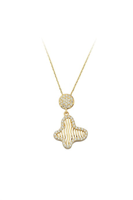 Solid Gold Butterfly Necklace | 14K (585) | 2.25 gr