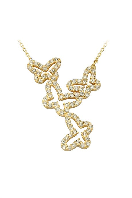 Collier papillon en or massif | 14K (585) | 2,38 grammes