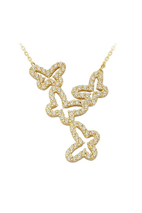 Solid Gold Butterfly Necklace | 14K (585) | 2.38 gr