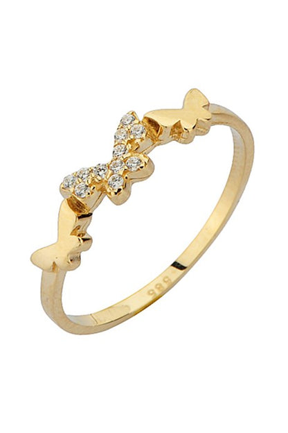 Solid Gold Butterfly Ring | 14K (585) | 1.19 gr