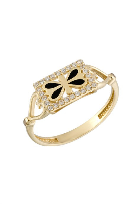 Solid Gold Butterfly Ring | 14K (585) | 1.86 gr