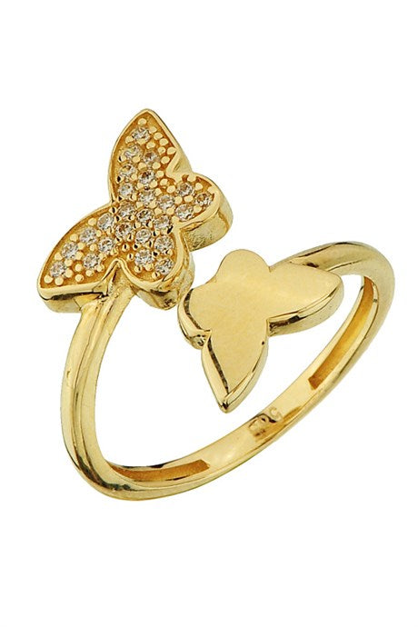 Solid Gold Butterfly Ring | 14K (585) | 3.33 gr | Adjustable Ring