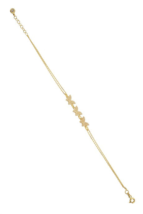 Solid Gold Butterfly Bracelet | 14K (585) | 2.42 gr