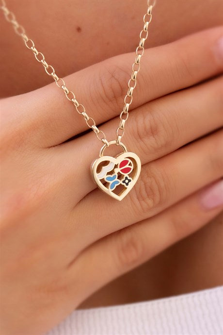 Solid Gold Lucky Heart Necklace | 14K (585) | 6.24 gr