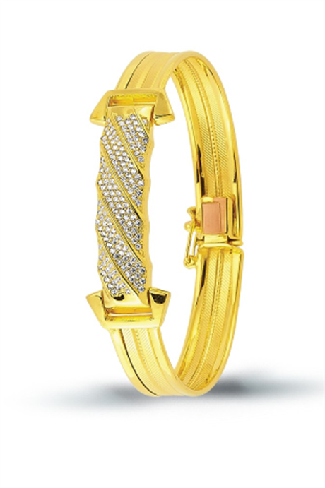 Pulsera de esposas de oro macizo | 14K (585) | 12,71 gramos