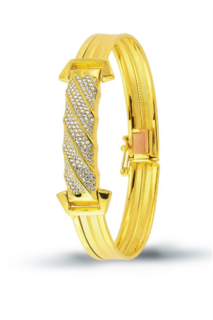 Pulsera de esposas de oro macizo | 14K (585) | 12,71 gramos