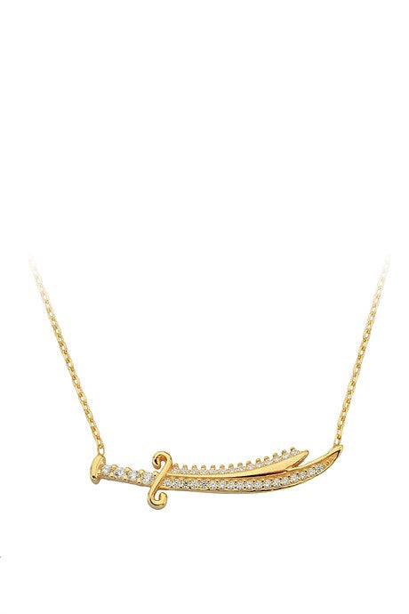 Solid Gold Sword Necklace | 14K (585) | 2.20 gr