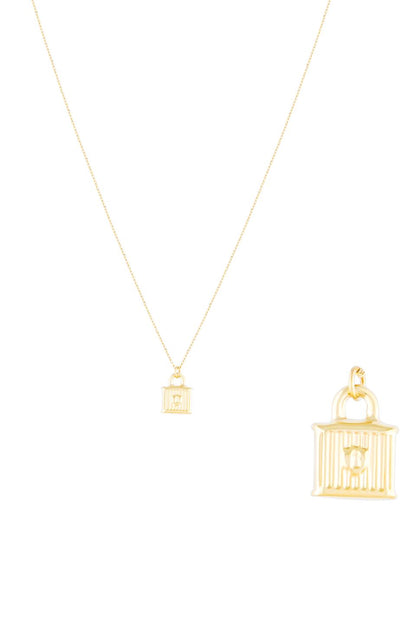 Solid Gold Lock Necklace