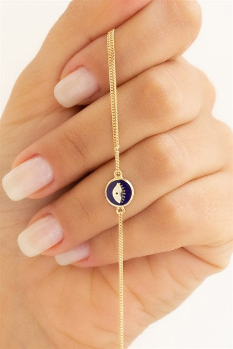 Solid Gold Eyelash Eye Bracelet | 14K (585) | 2.50 gr