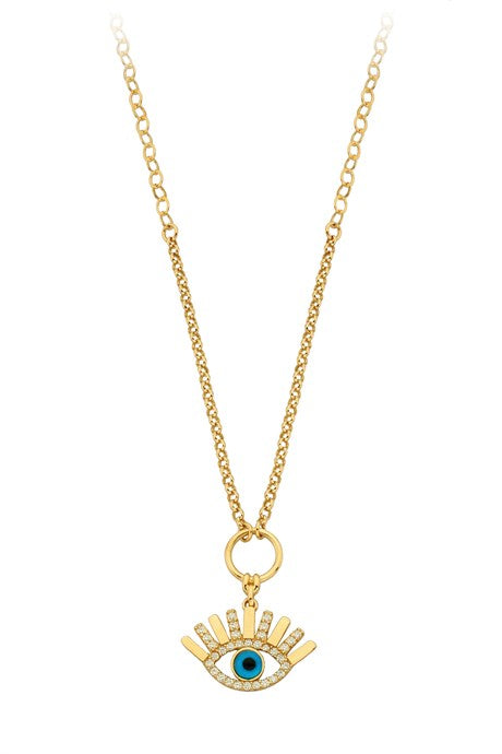 Collier oeil de cils en or massif | 14K (585) | 5,08 grammes