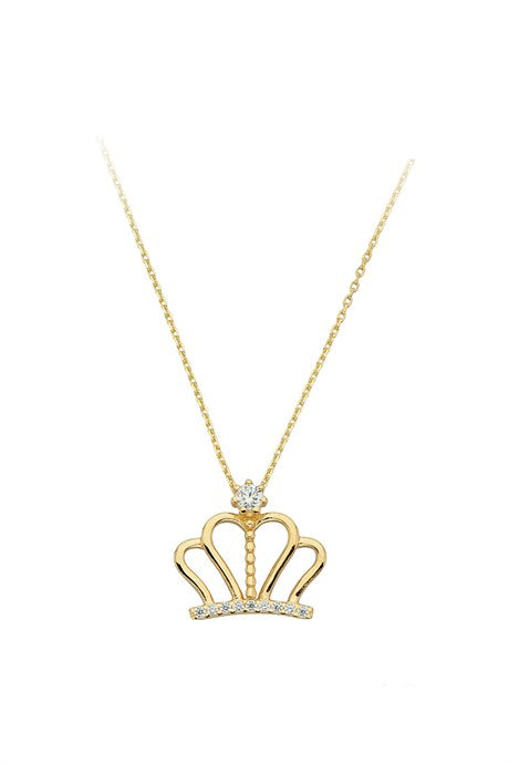 Collar de corona de rey de oro macizo | 14K (585) | 1,94 gramos