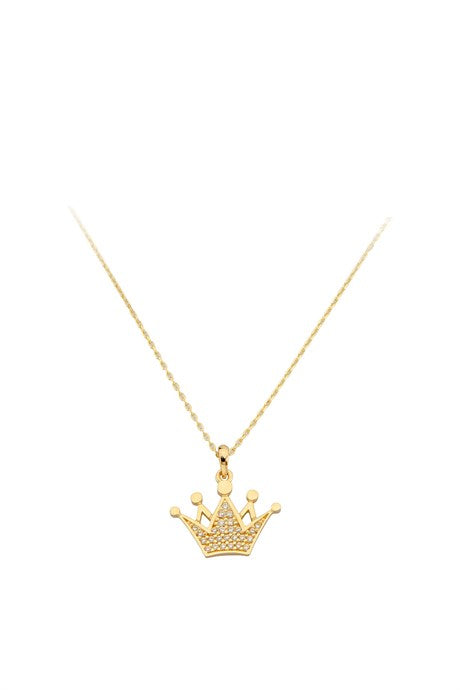 Collier couronne de roi en or massif | 14K (585) | 1,88 grammes