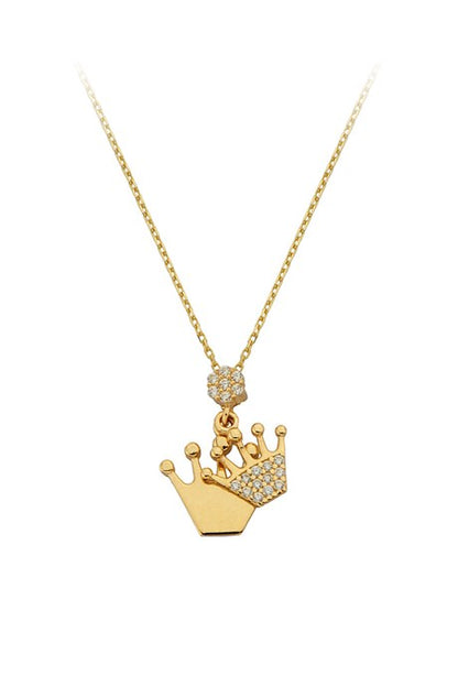 Collier couronne de roi en or massif | 14K (585) | 2,02 grammes