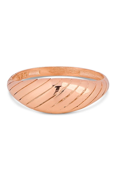 Solid Gold Croissant Ring