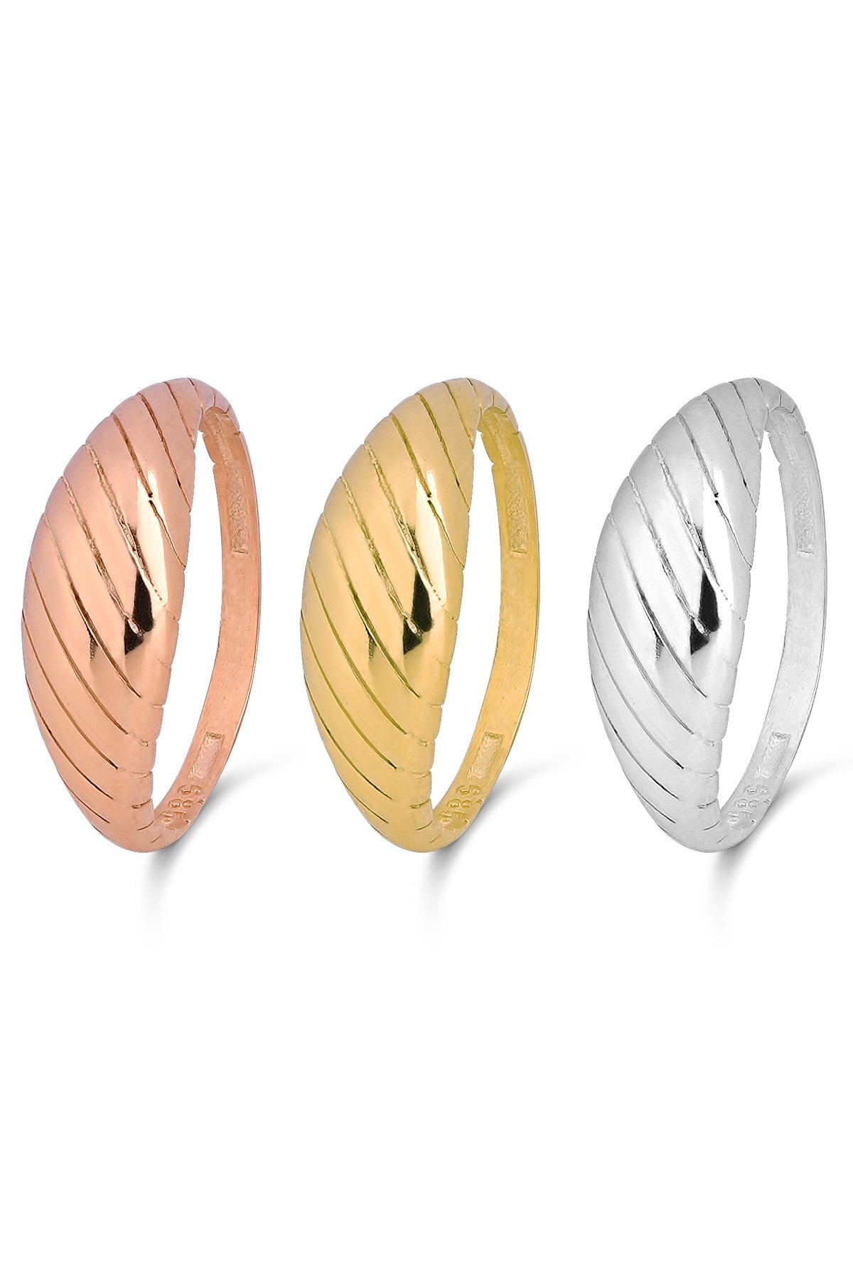 Solid Gold Croissant Ring