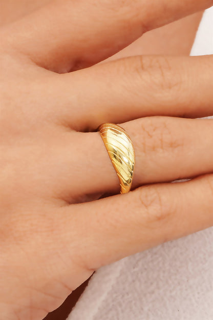 Solid Gold Croissant Ring