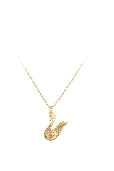 Collier cygne en or massif | 14K (585) | 1,78 g