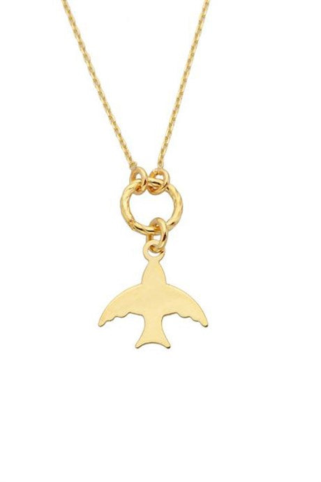 Collier oiseau en or massif | 14K (585) | 1,00 gr