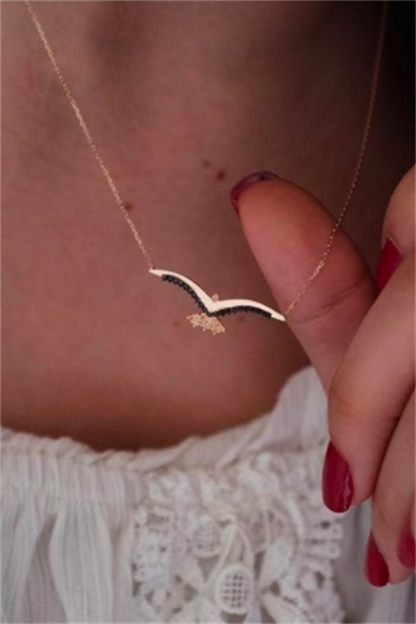 Solid Gold Bird Necklace | 14K (585) | 1.80 gr