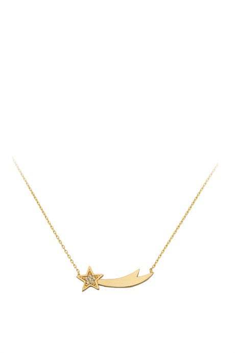 Collier comète en or massif | 14K (585) | 1,78 g