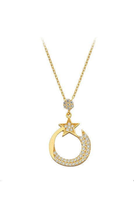 Collier comète en or massif | 14K (585) | 2,35 grammes