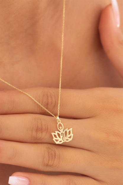 Collier Lotus en or massif | 8K (333) | 2,03 grammes