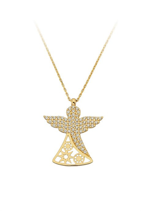 Solid Gold Angel Necklace | 14K (585) | 2.39 gr