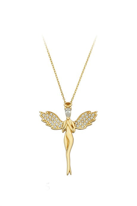 Collier ange en or massif | 14K (585) | 2,42 grammes