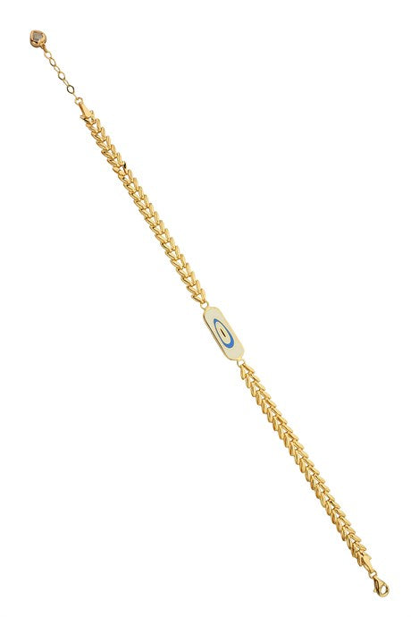 Pulsera de esmalte de oro macizo | 14K (585) | 4,84 gramos