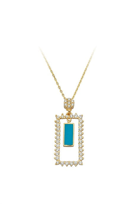 Solid Gold Enamel Necklace | 14K (585) | 2.33 gr