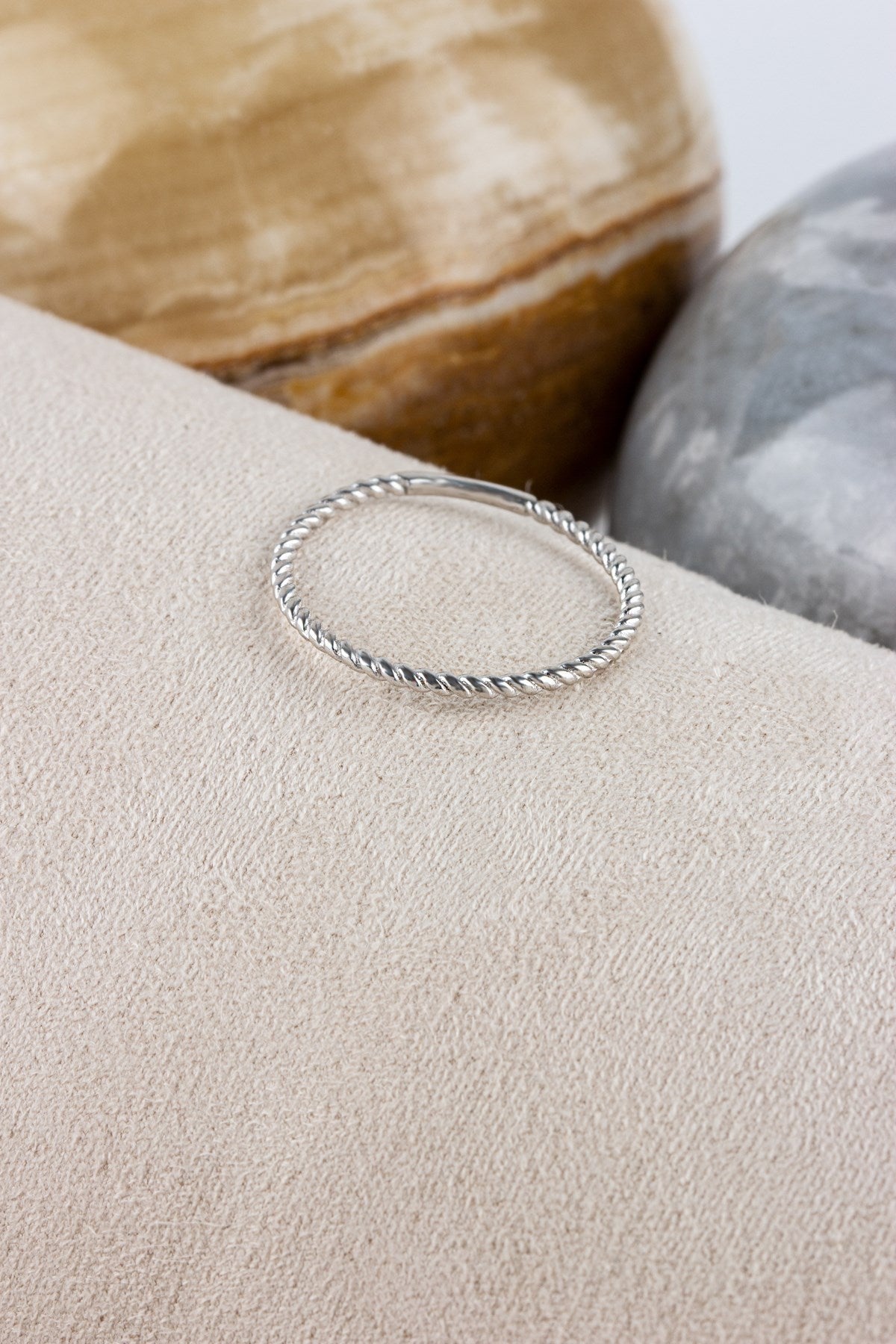 Solid Gold Minimal Spiral Ring