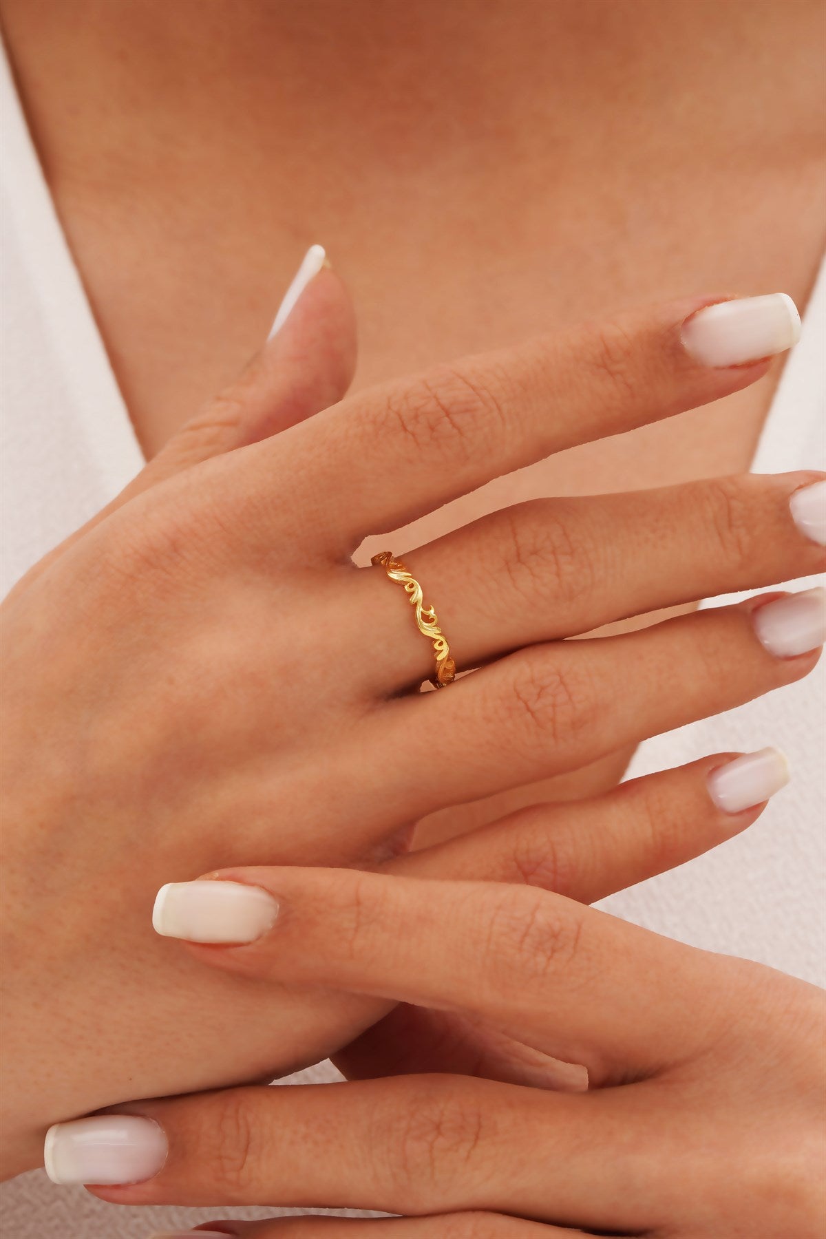 Solid Gold Minimal Design Ring