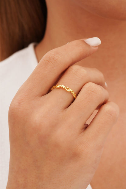 Solid Gold Minimal Design Ring