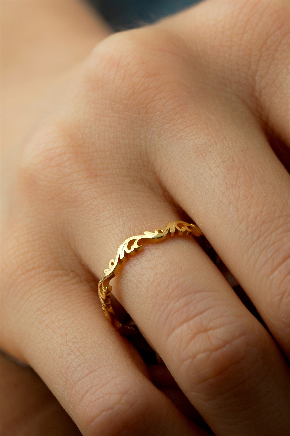 Solid Gold Minimal Design Ring