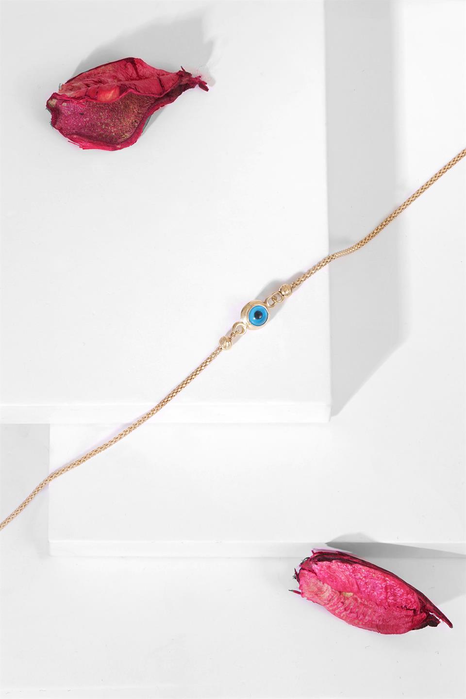 Bracelet mauvais œil en or massif