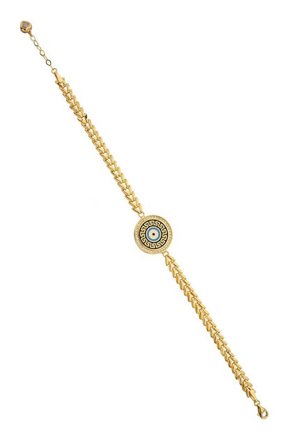 Pulsera de oro macizo mal de ojo | 14K (585) | 7,67 gramos