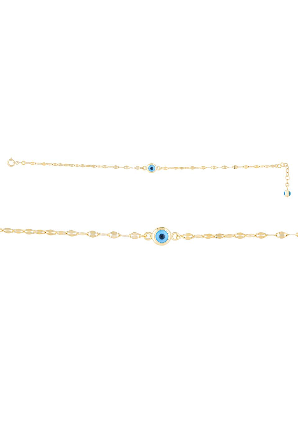 Bracelet mauvais œil en or massif