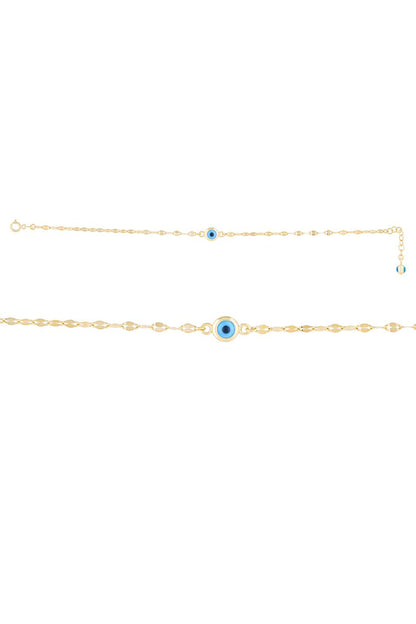 Bracelet mauvais œil en or massif