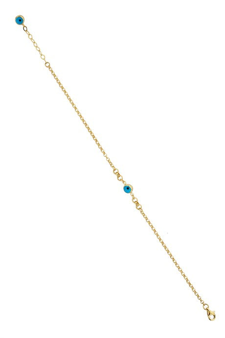 Pulsera de oro macizo mal de ojo | 14K (585) | 4,86 gramos