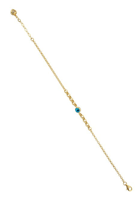 Pulsera de oro macizo mal de ojo | 14K (585) | 2,17 gramos