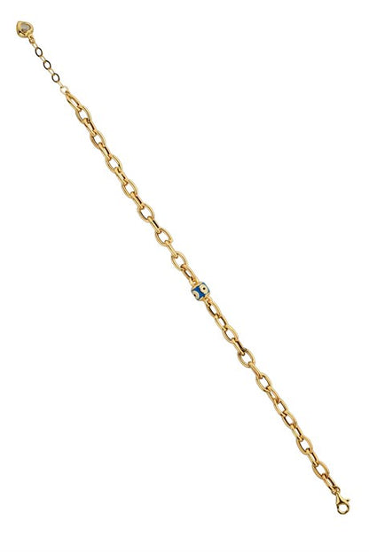 Solid Gold Evil Eye Bracelet | 14K (585) | 5,09 gr