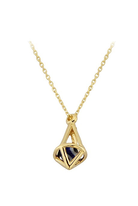 Solid Gold Evil Eye Kafes Necklace | 14K (585) | 1.70 gr