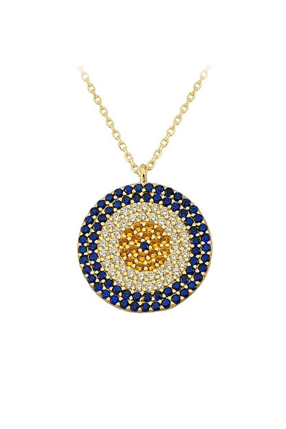 Solid Gold Evil Eye Necklace | 14K (585) | 2.79 gr