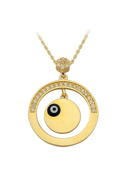 Collar de oro macizo mal de ojo | 14K (585) | 2,81 gramos